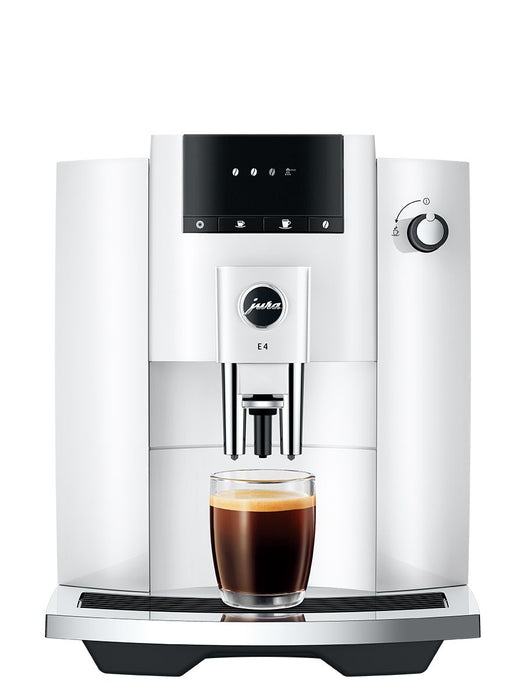 Jura E4 Super Automatic Espresso Machine - Piano White