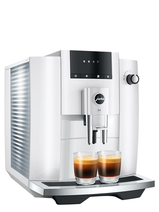 Jura E4 Super Automatic Espresso Machine - Piano White
