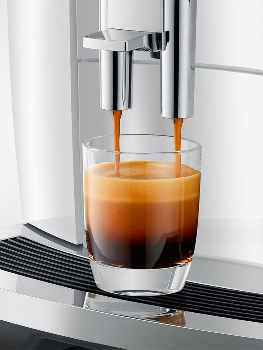 Jura E4 Super Automatic Espresso Machine - Piano White