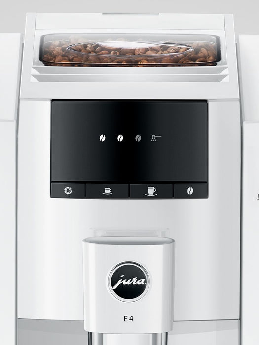 Jura E4 Super Automatic Espresso Machine - Piano White