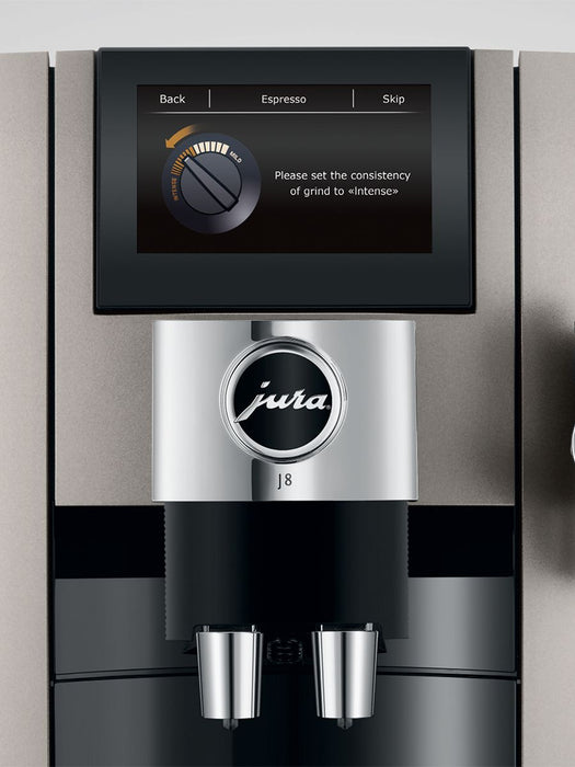 Jura J8 Super Automatic Espresso Machine - Midnight Silver